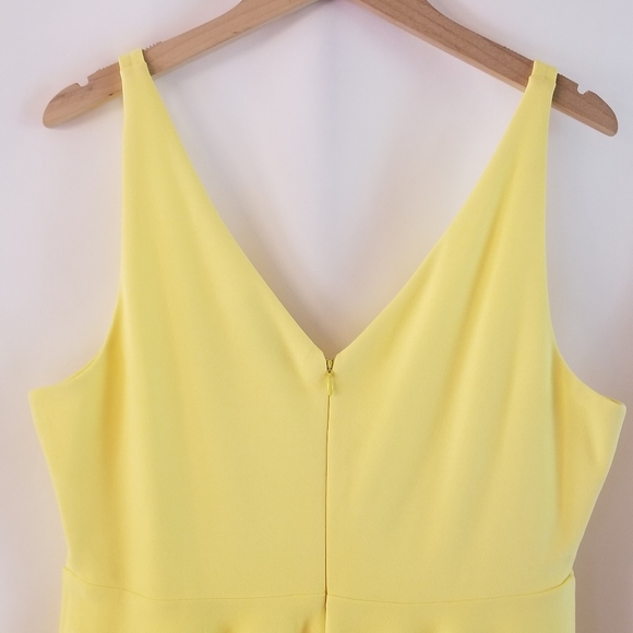 LULUS Double V-Neck Mini Dress - Yellow - Picture 6 of 10